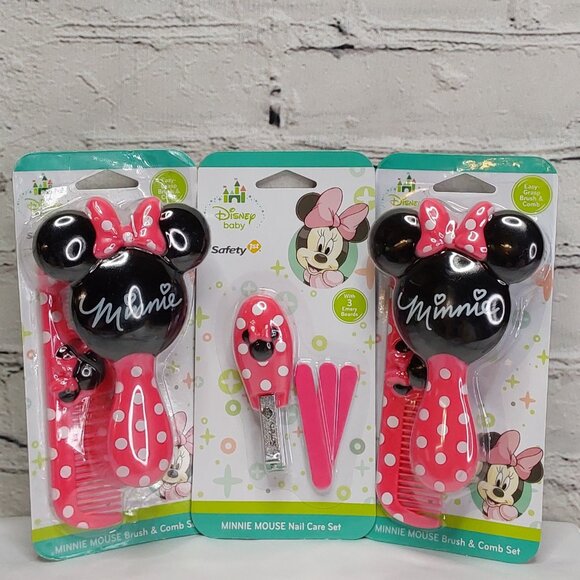 SAFETY 1ST MINNIE MOUSE BRUSH, COMB, NAIL CLIPPERS & FILES 6-PIECE BABY HYGIENE - Picture 16 of 16
